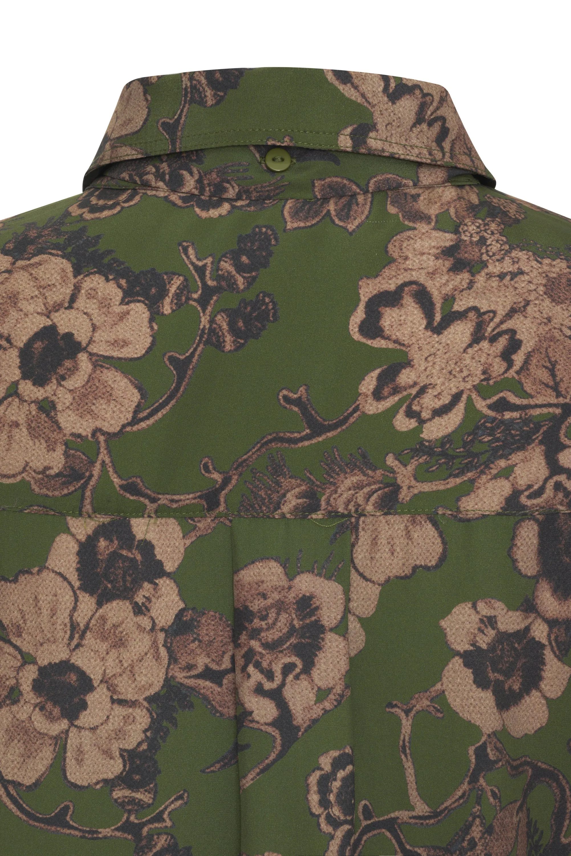 Printed LA Loose Shirt Black Grey Botanical