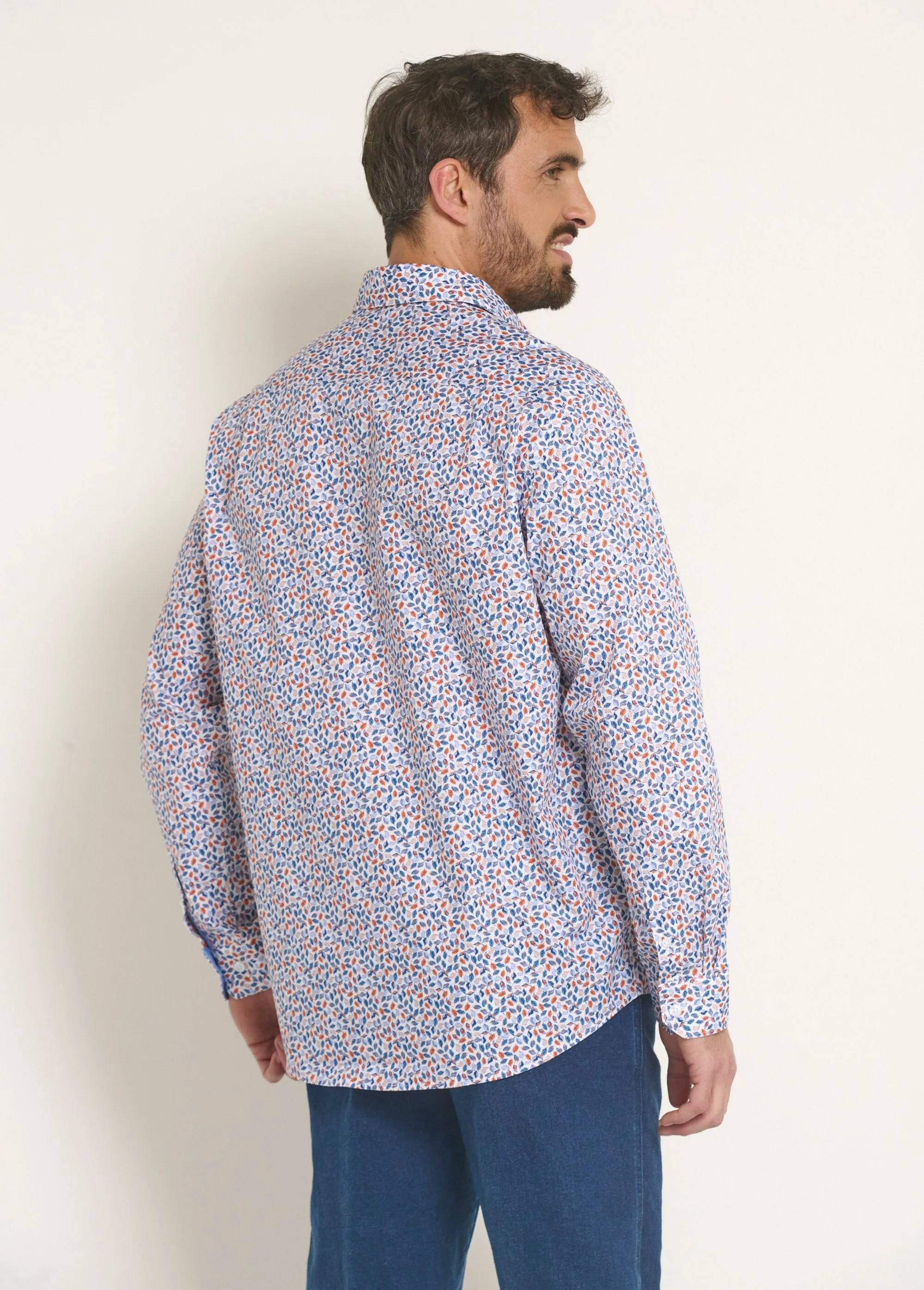 Printed poplin fancy shirt