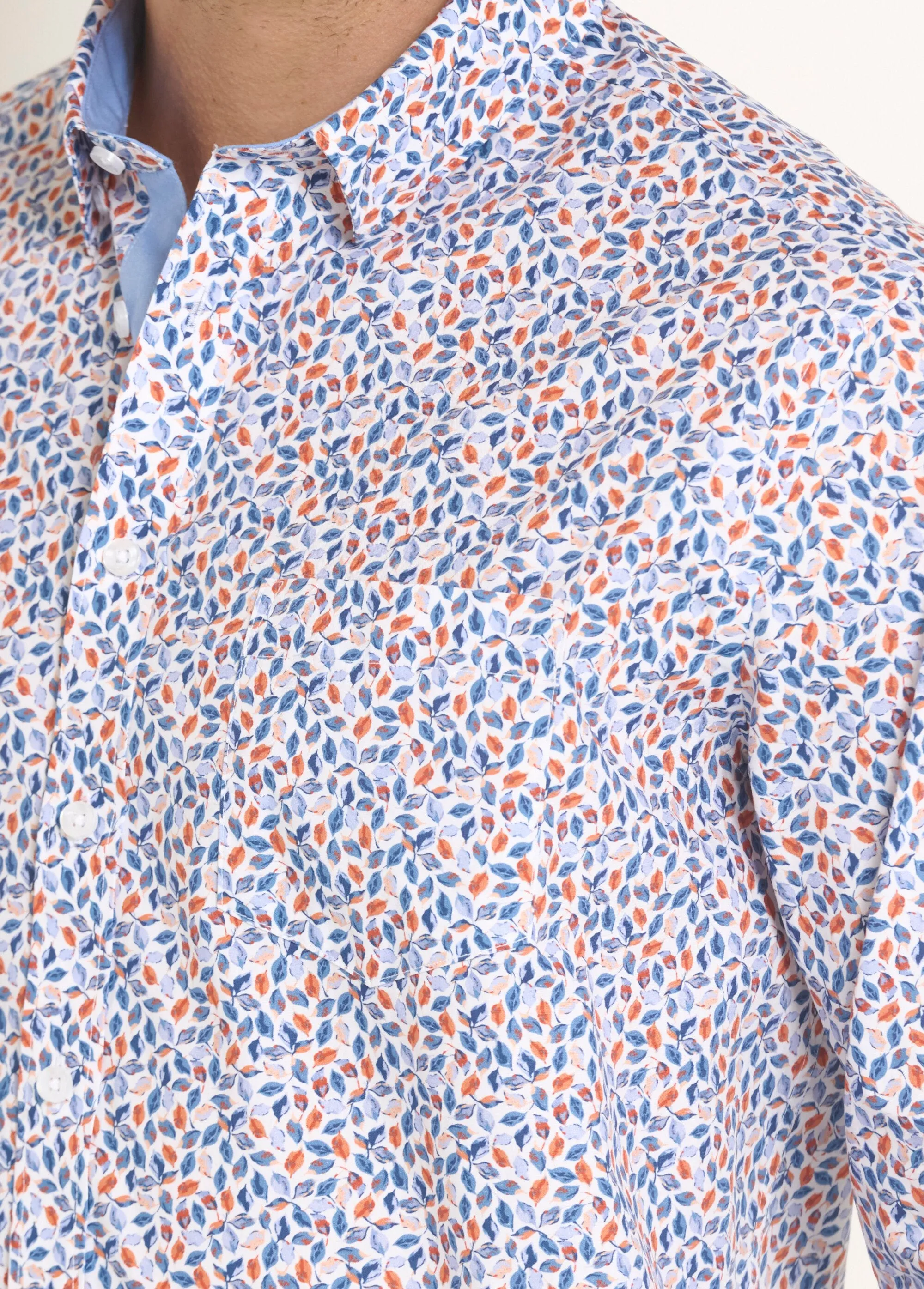 Printed poplin fancy shirt