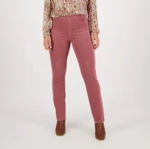 Pull On Cord Trousers - Rose