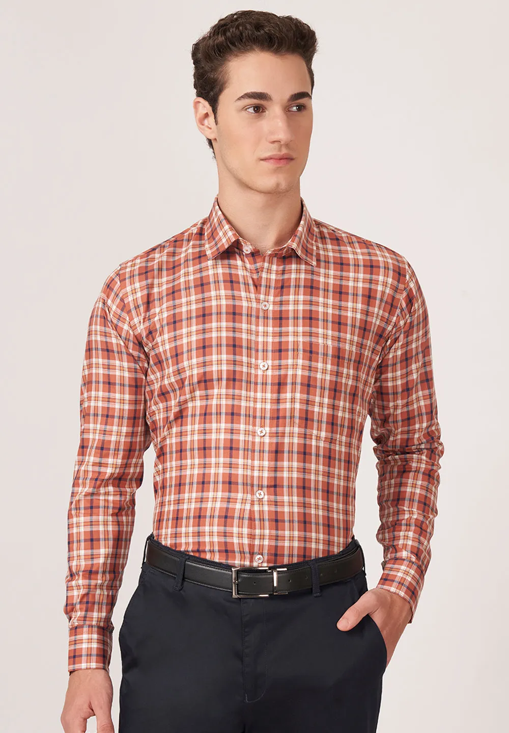Pure Cotton Formal- Slim Fit Shirt- S43592
