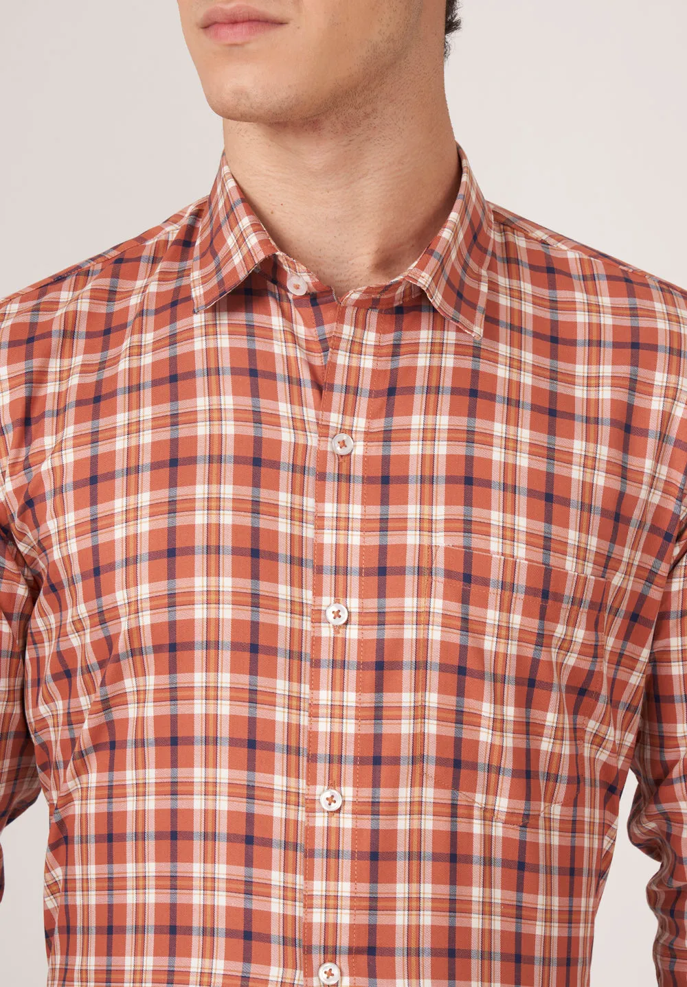 Pure Cotton Formal- Slim Fit Shirt- S43592
