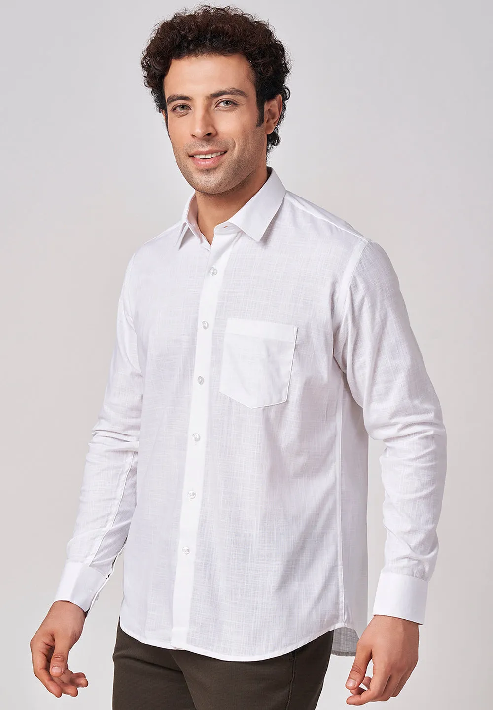 Pure Cotton Formal- Slim Fit Shirt - S45400