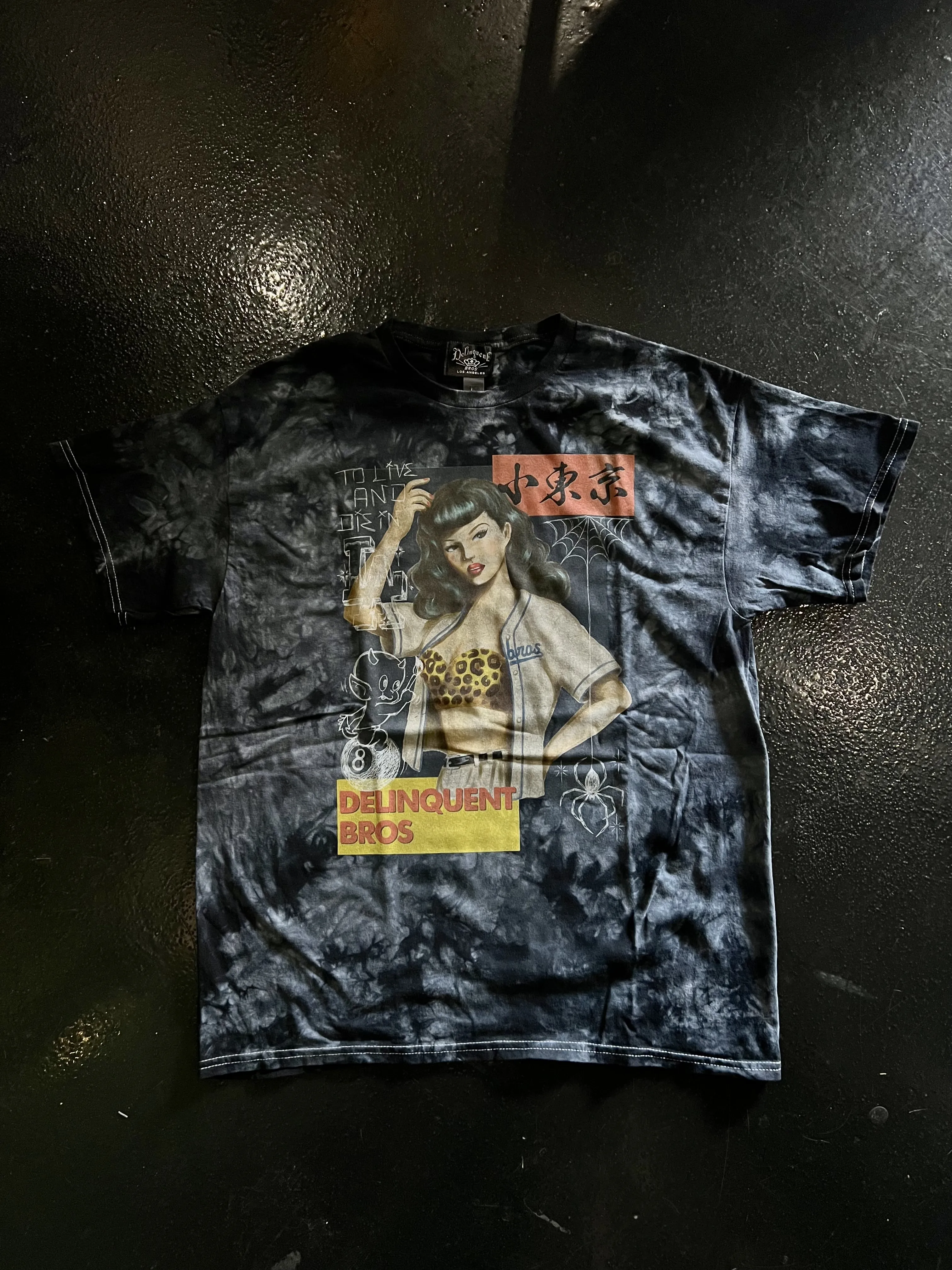 "Delinquent Mag" Tee in Tie Dye