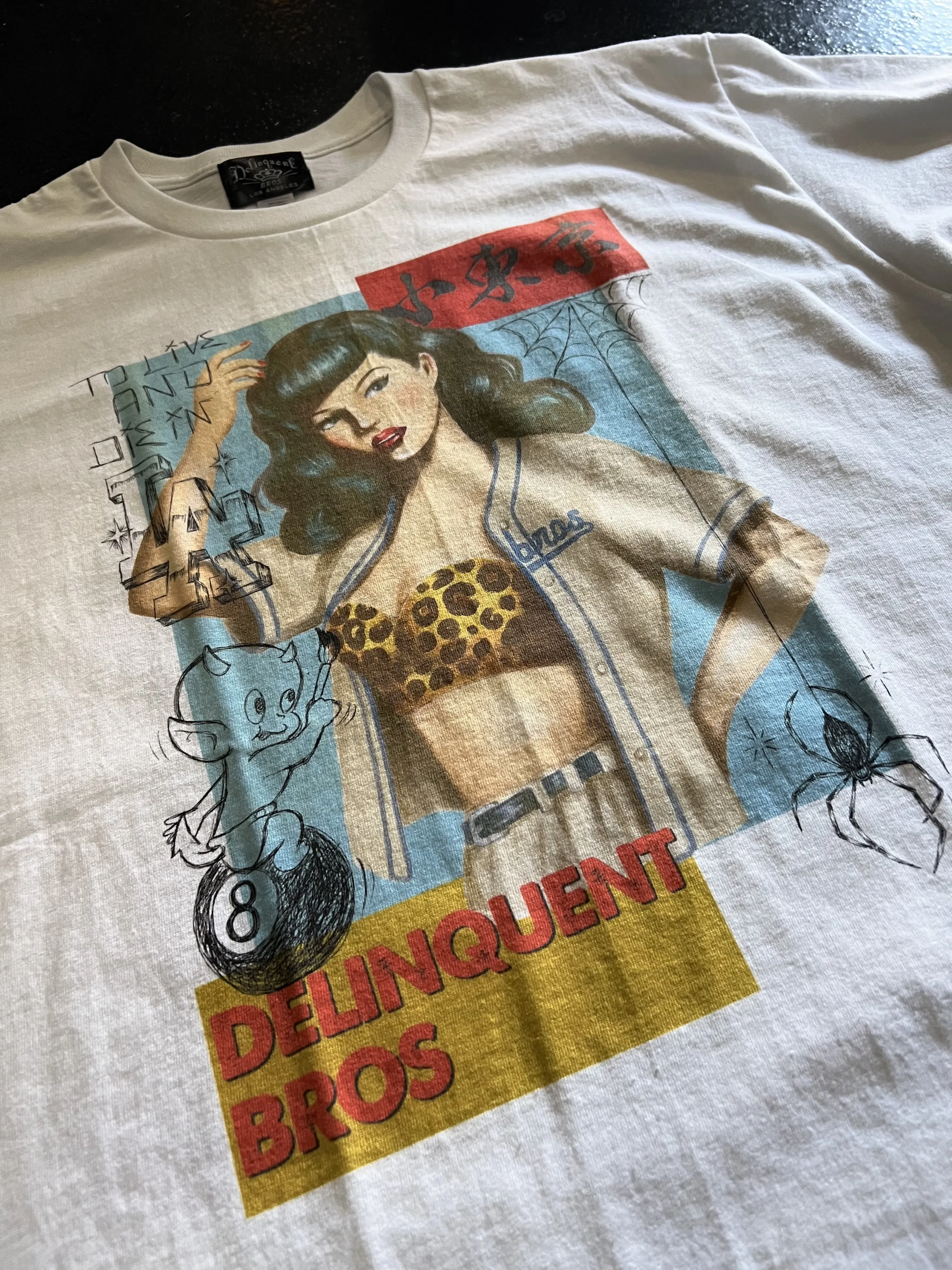 "Delinquent Mag" Tee in White