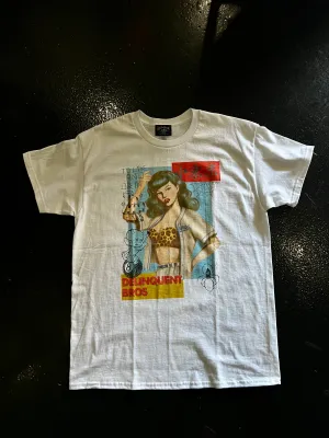 "Delinquent Mag" Tee in White