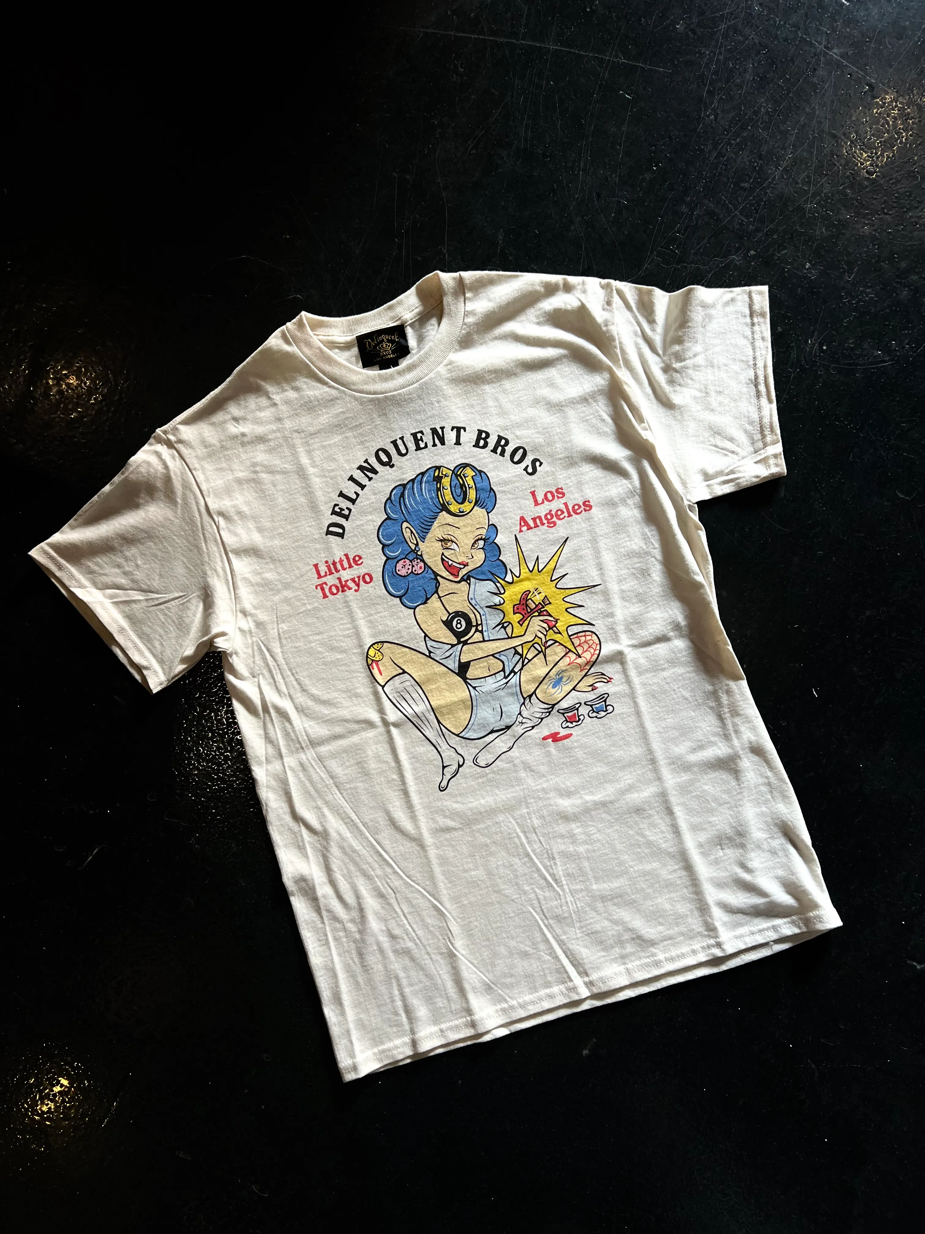 "Good Luck Babe" Tee in Natural