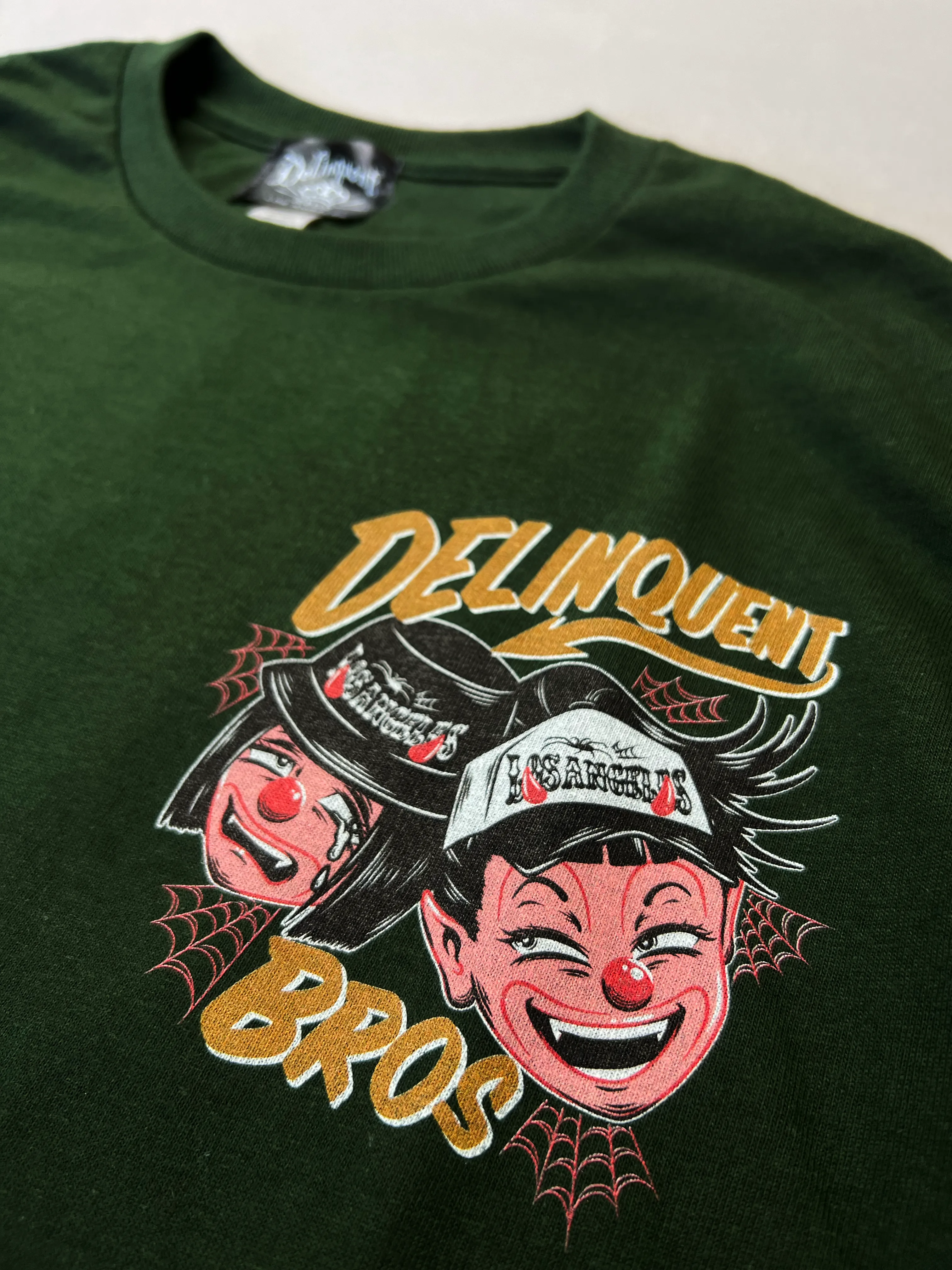 "Good times,Bad times" Tee in Forest green