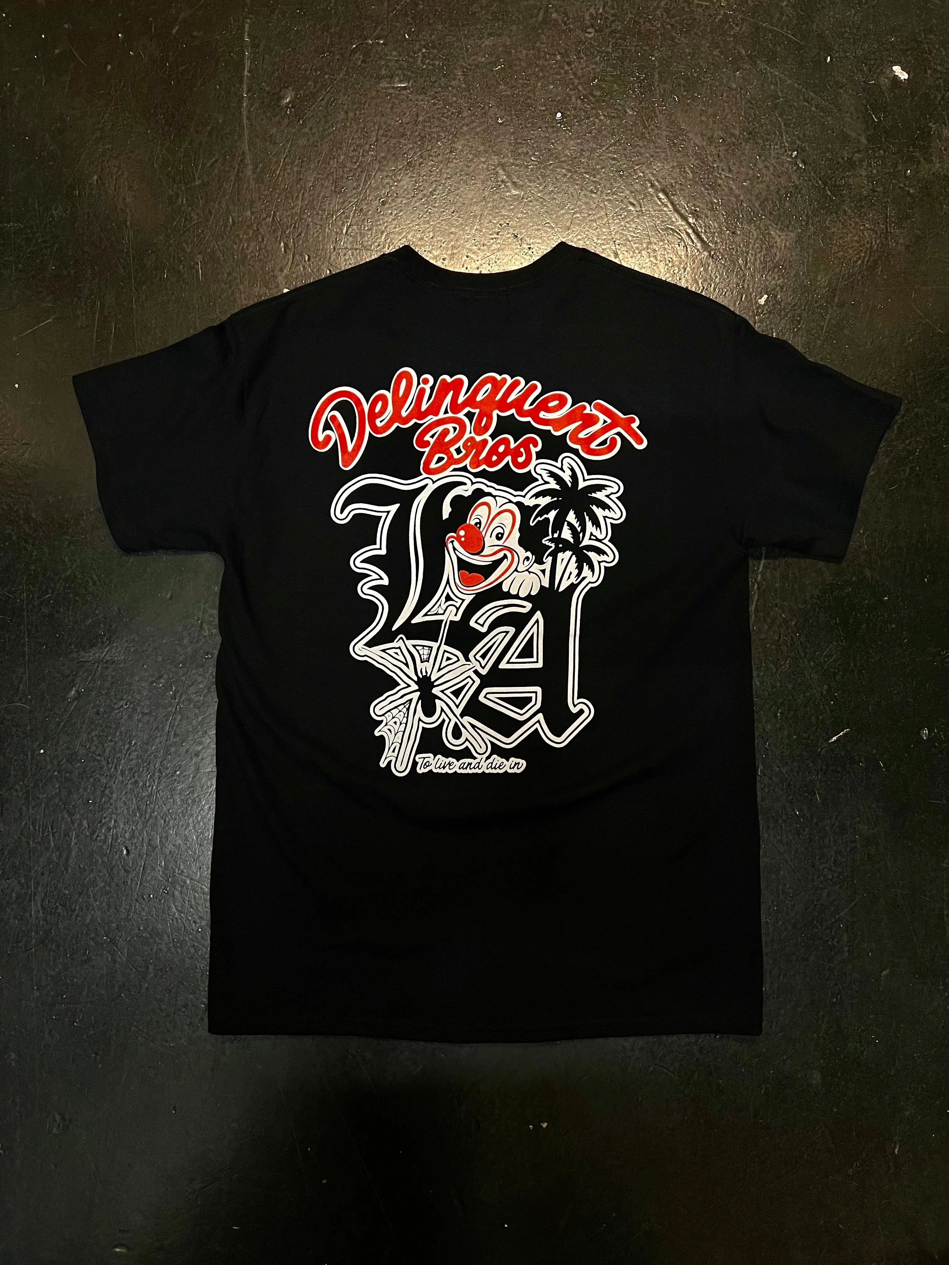 "To Live and Die In LA" Tee in Black