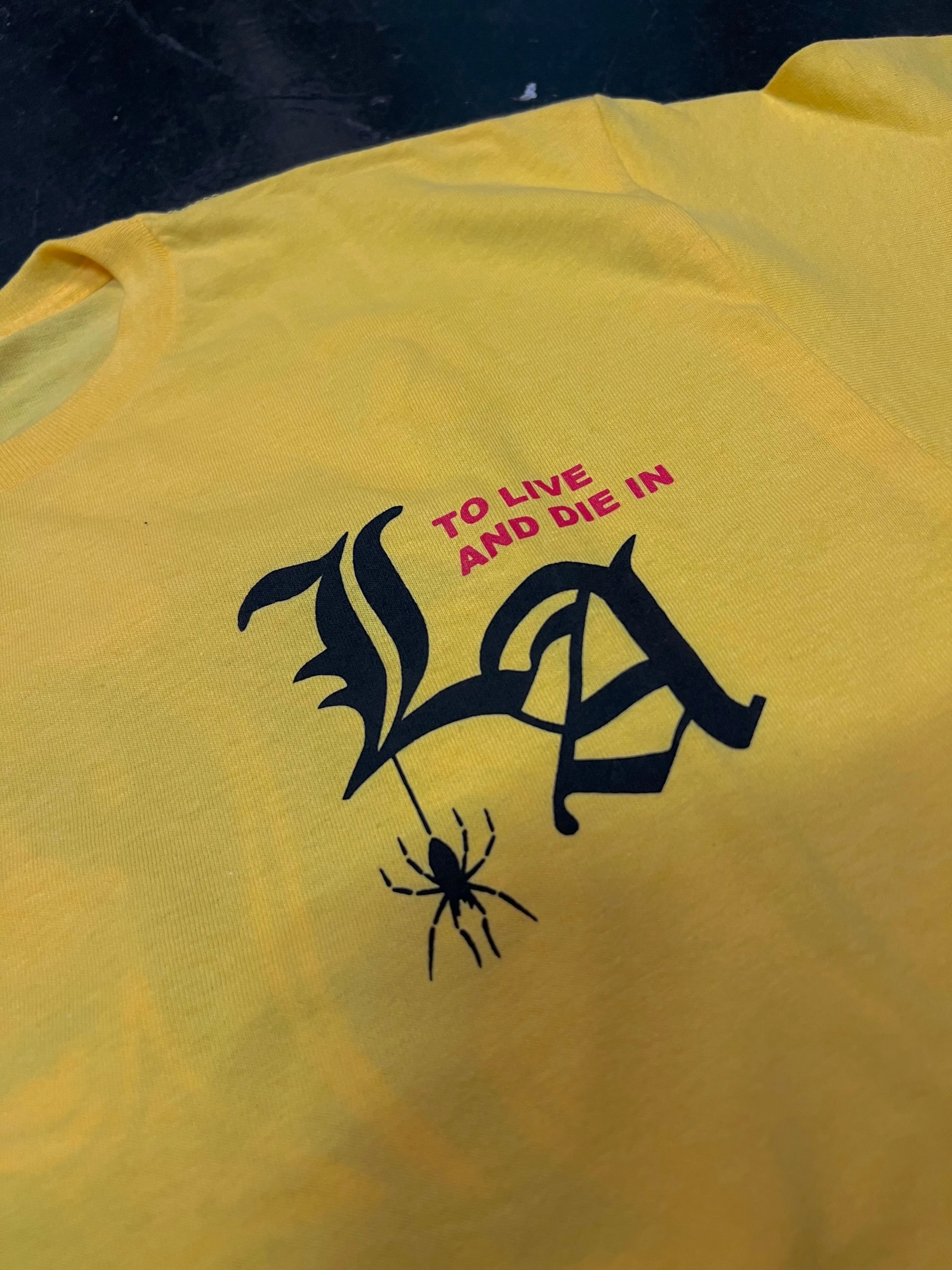 "To Live and Die In LA" Tee in Yellow