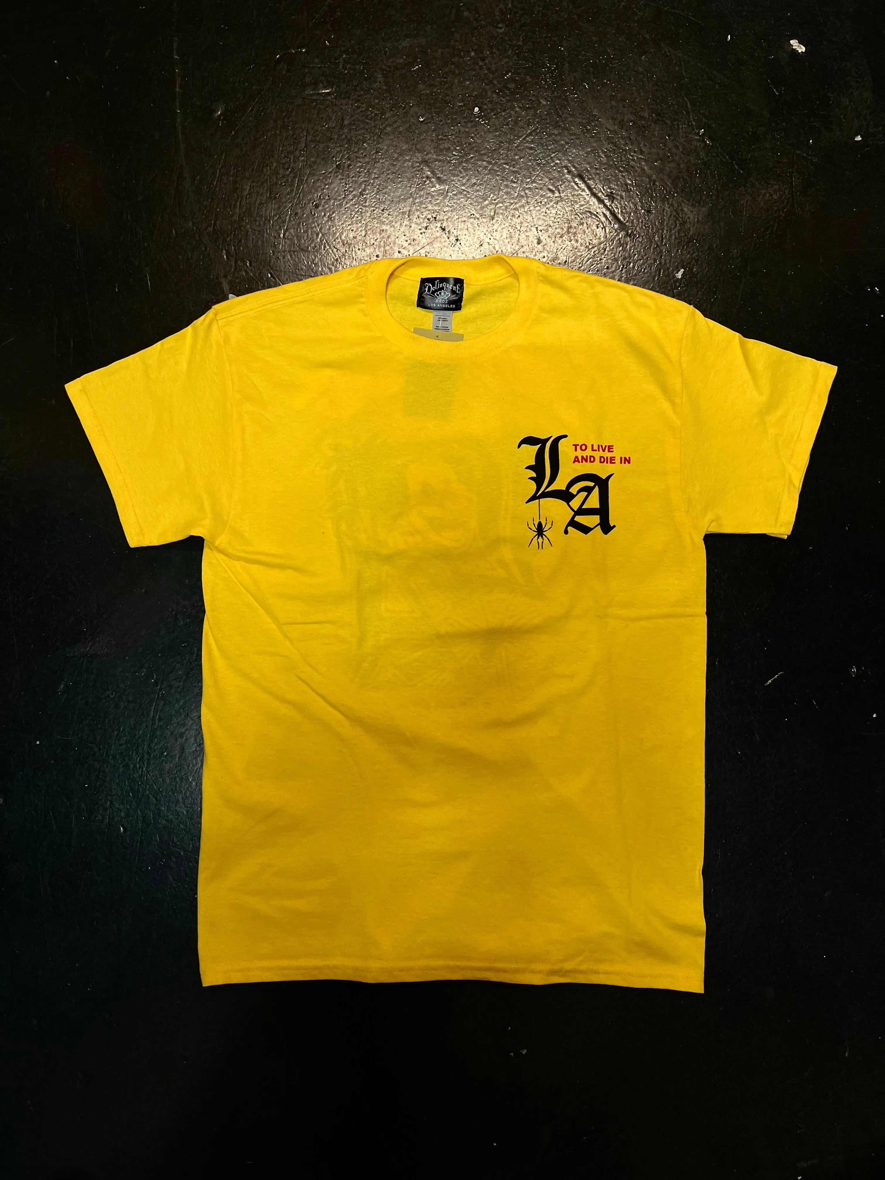 "To Live and Die In LA" Tee in Yellow