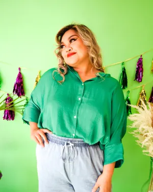 Raelynn Blouse - Kelly Green (2X)