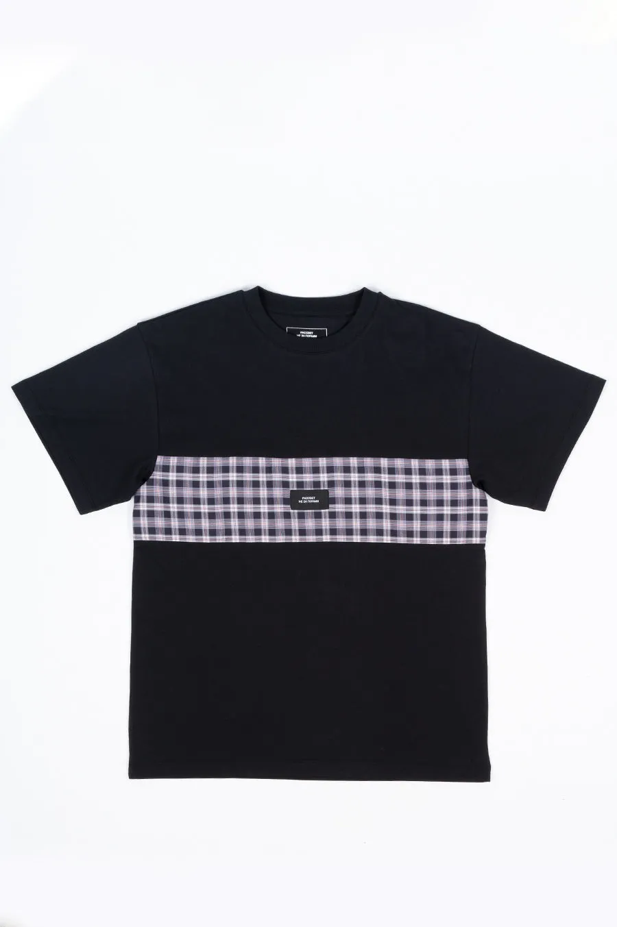 RASSVET 7 PLAID BOX SS T-SHIRT BLACK