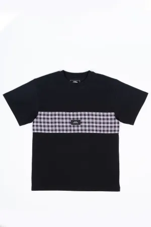 RASSVET 7 PLAID BOX SS T-SHIRT BLACK