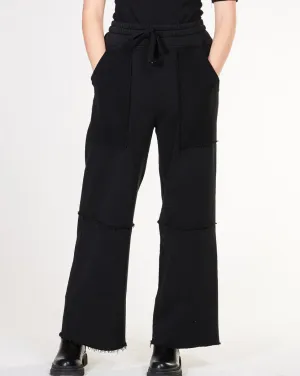 Raw Stitch Panelled Palazzo Pant