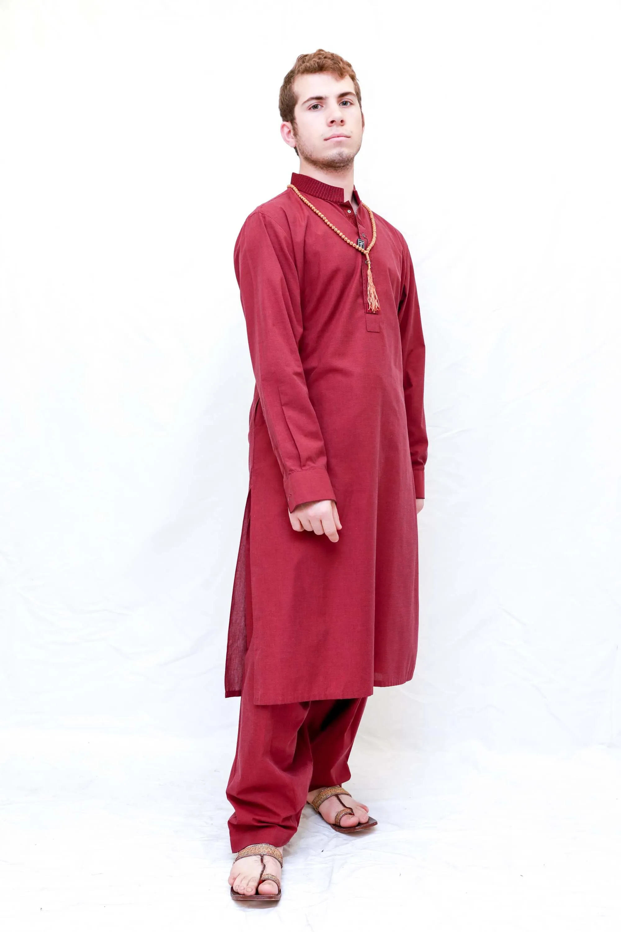 Red Cotton Suit Salwar Kameez