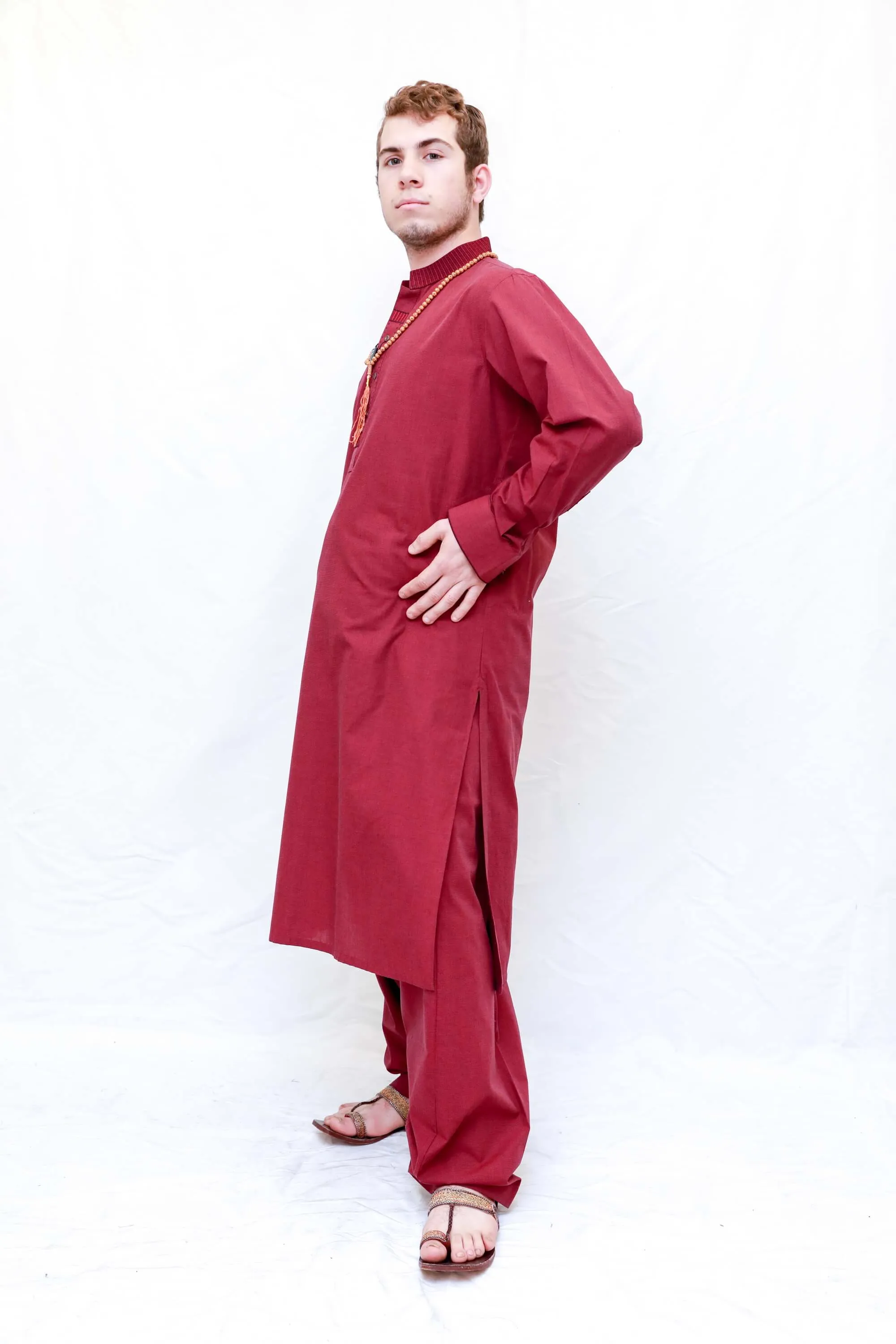 Red Cotton Suit Salwar Kameez