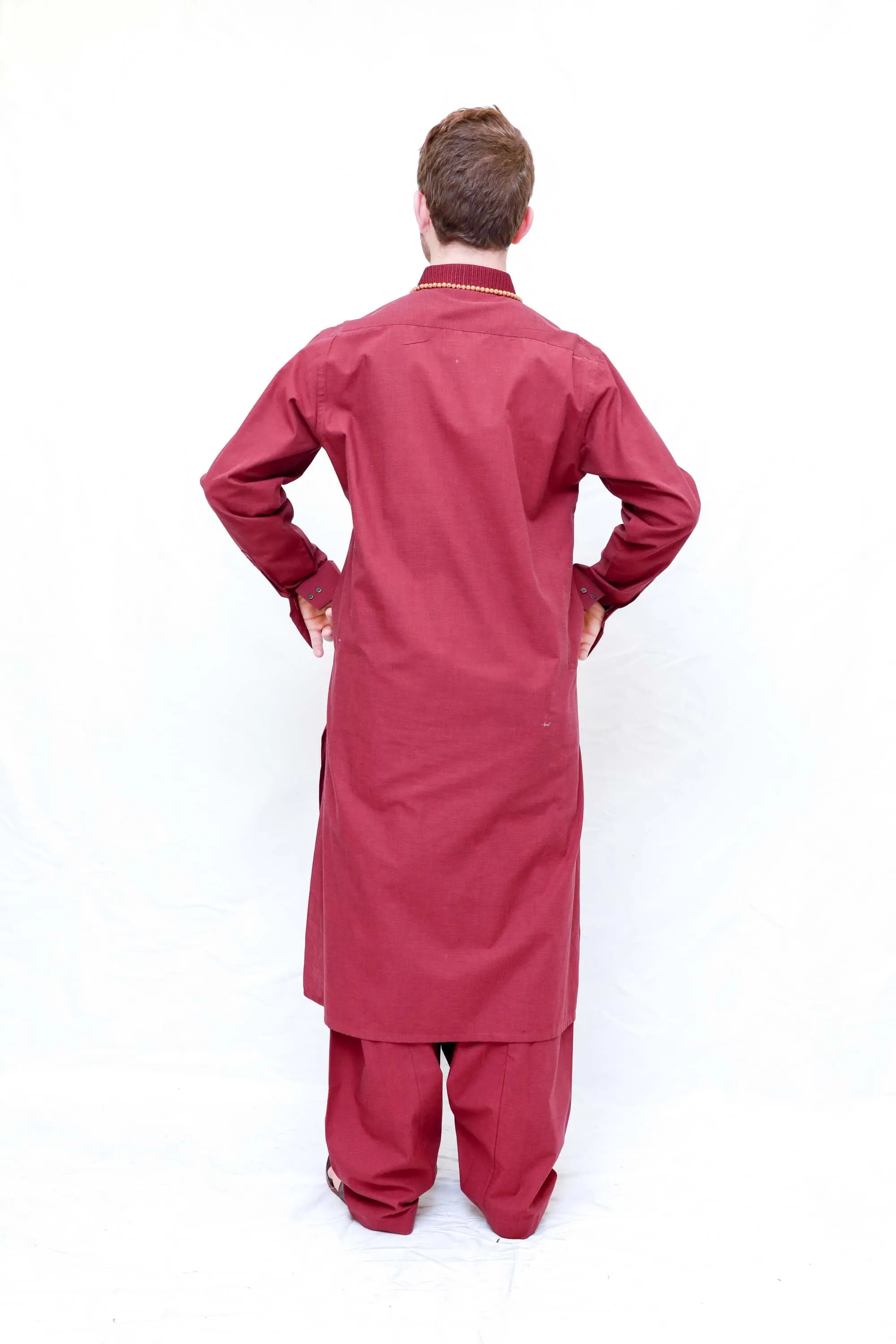 Red Cotton Suit Salwar Kameez