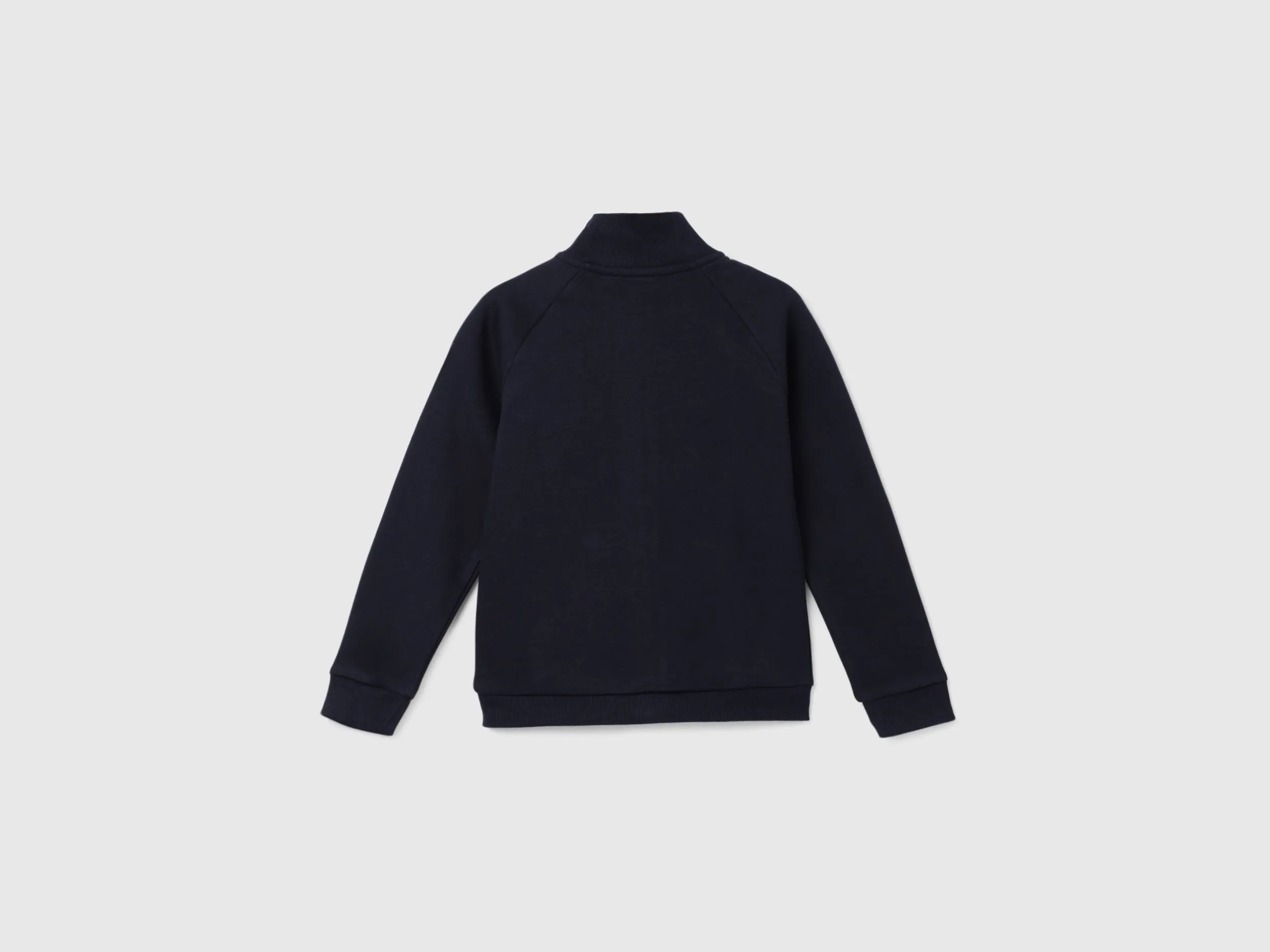Regular Fit High Neck Solid Girl's Sweatshirt