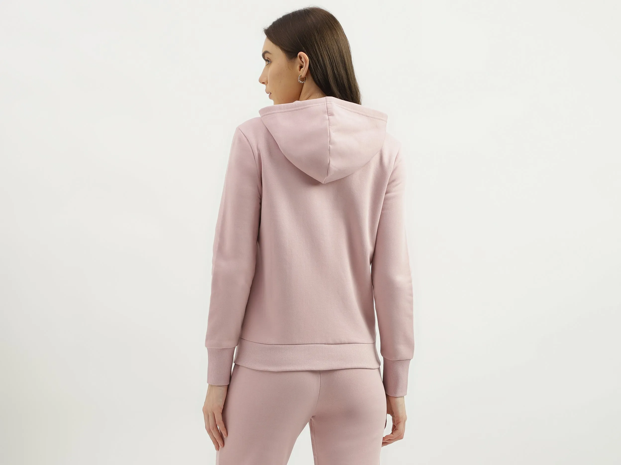 Regular Fit Hood Solid Sweatshirt