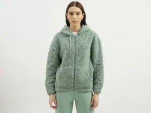 Regular Fit Hood Solid Sweatshirt