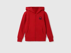 Regular Fit Hooded Neck Solid Pattern Sweatshirt