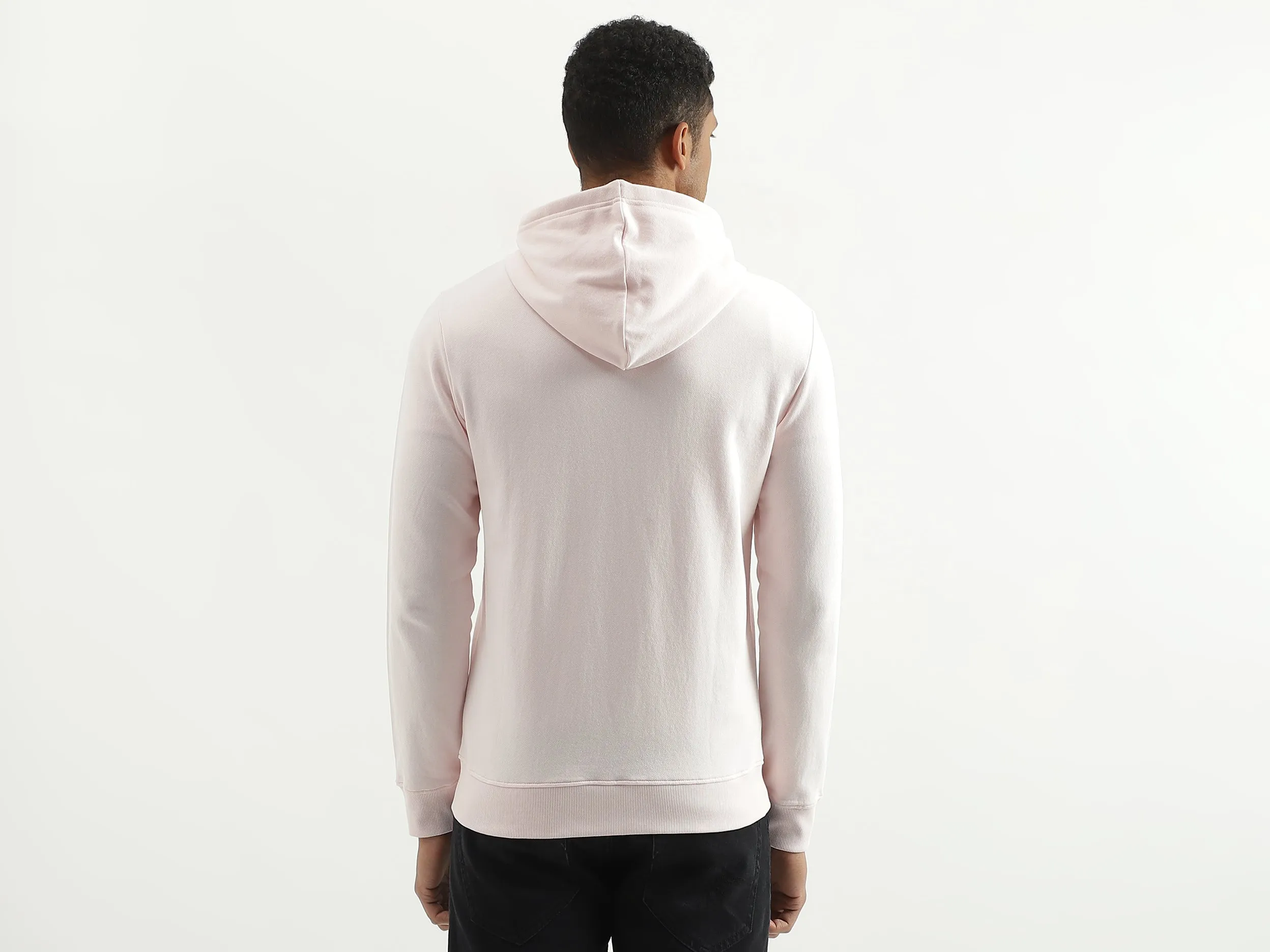 Regular Fit Hooded Solid Sweatshirt