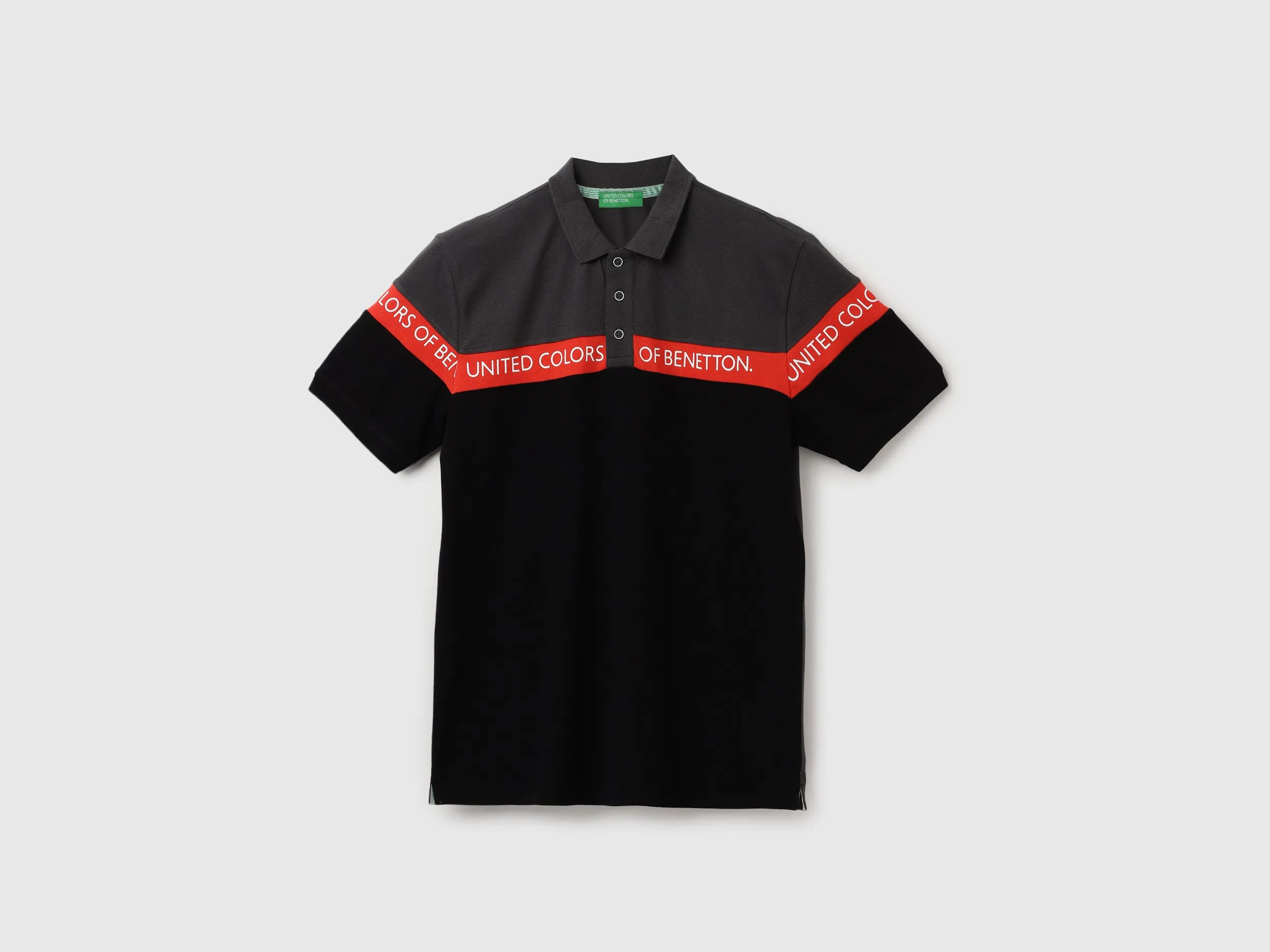Regular Fit Polo Neck Colorblock T-Shirt
