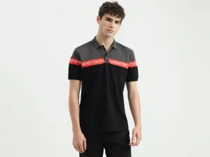 Regular Fit Polo Neck Colorblock T-Shirt