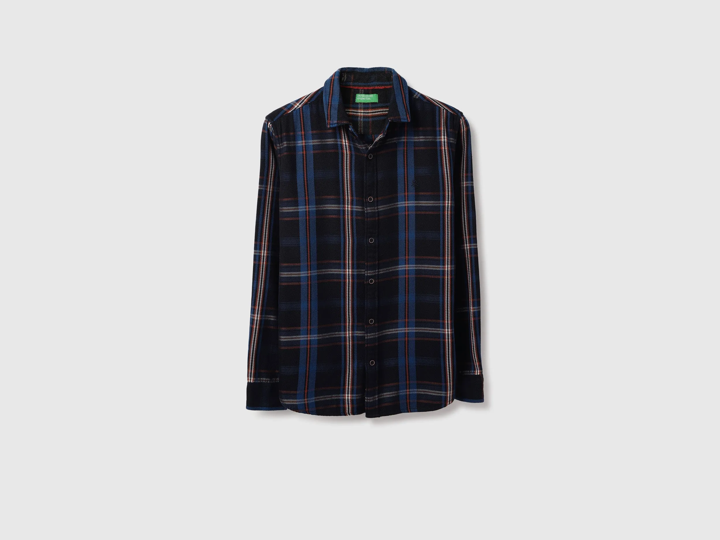 Regular Fit Spread Collar Checkered Shirt