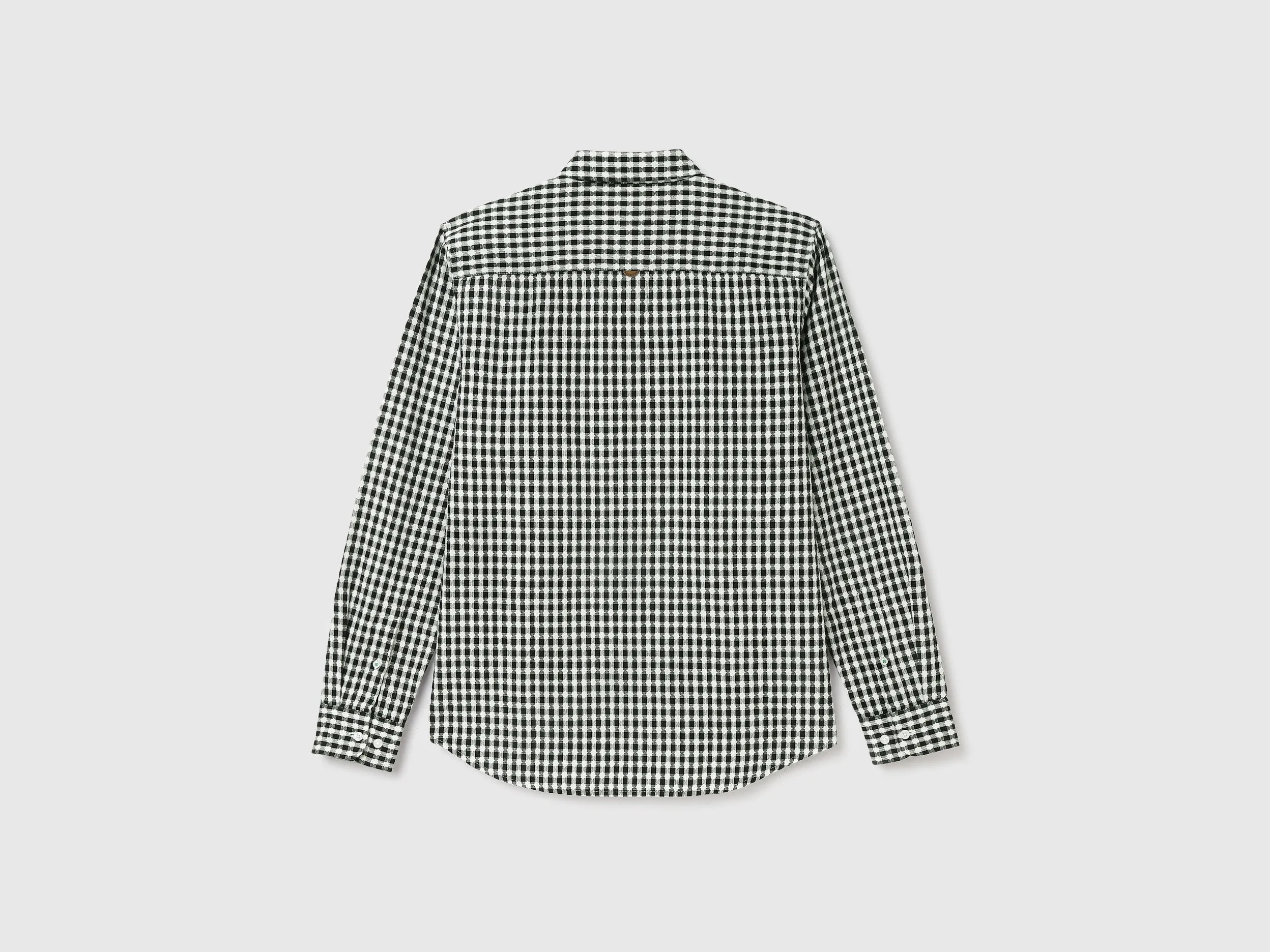 Regular Fit Spread Collar Checkered Shirt