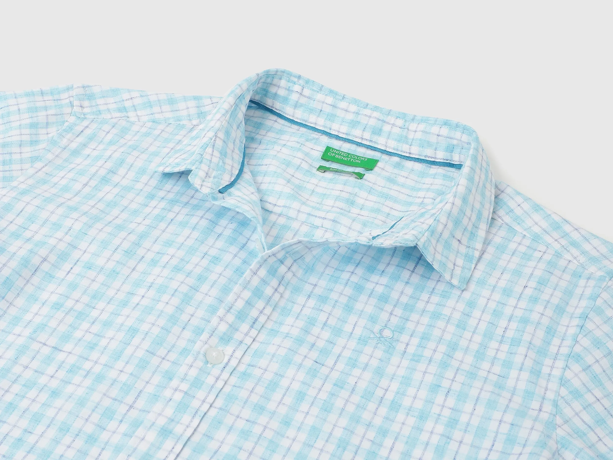 Regular Fit Spread Collar Checkered Shirts