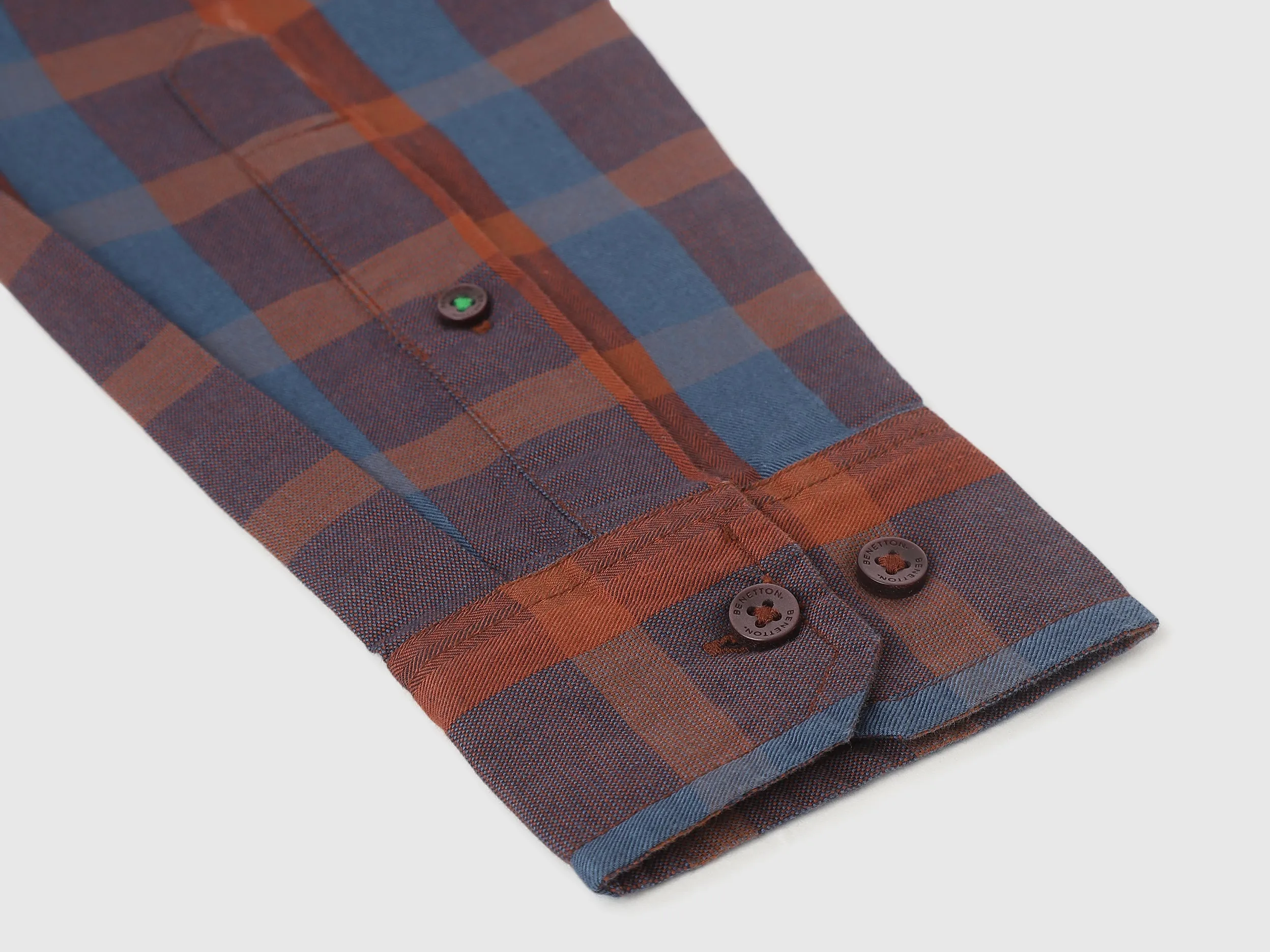 Regular Fit Spread Collar Checkered Shirts