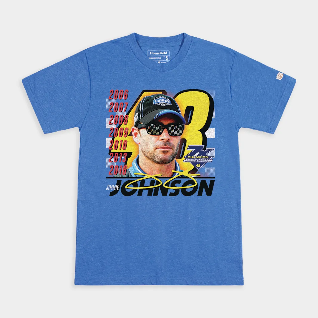 Retro-Inspired Jimmie Johnson 7-Time Champ Tee