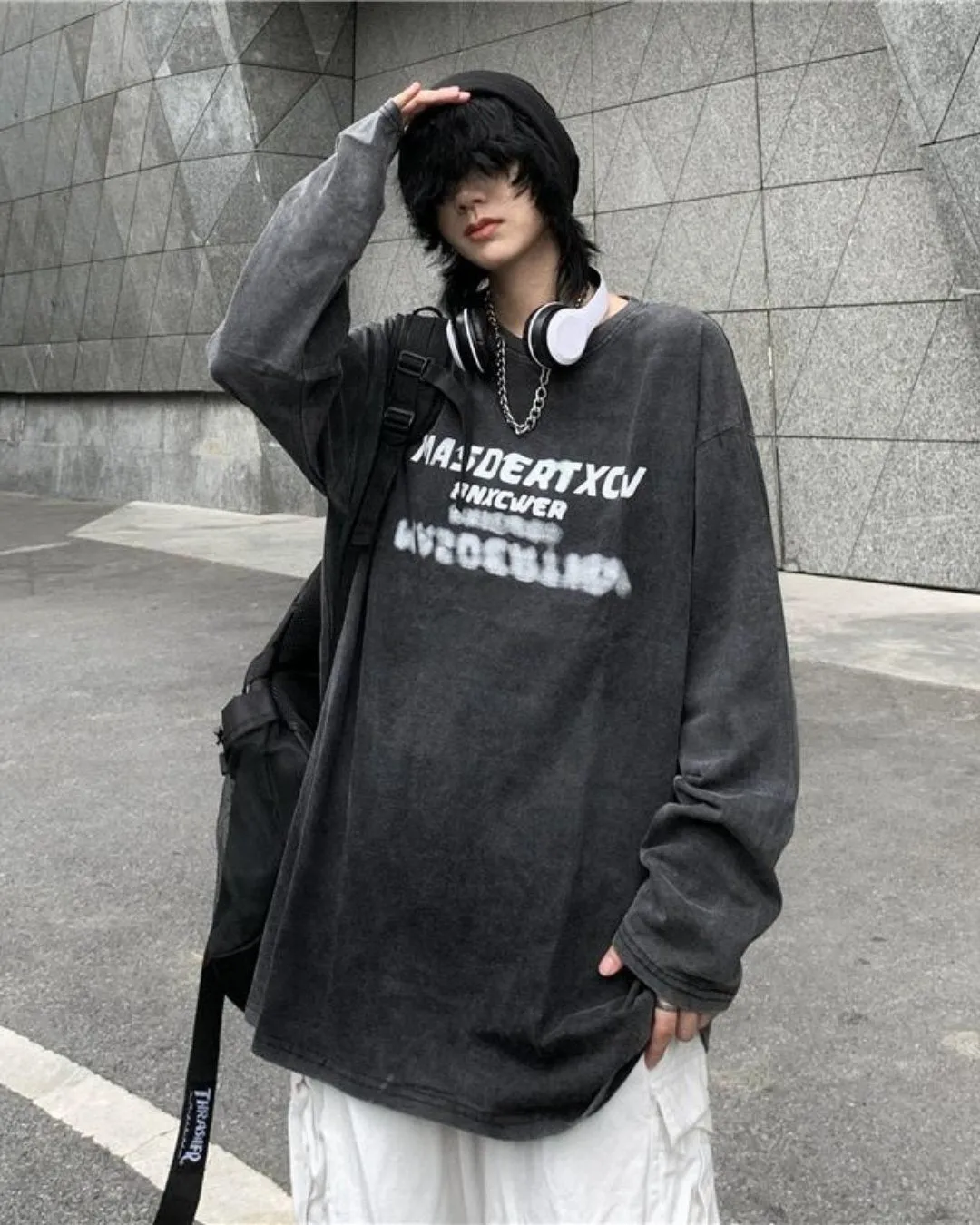Retro Print Loose Tee MJM0010