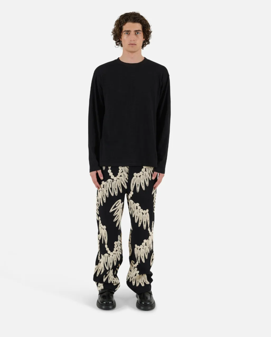 Reverse Seam Long Sleeve Tee - Black