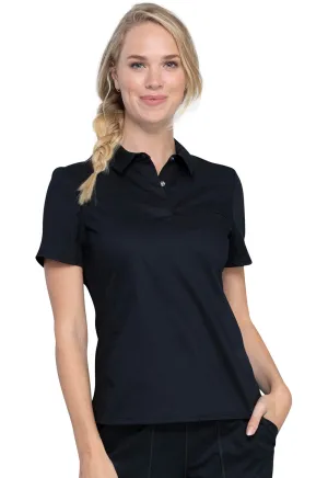 Revolution WW698 Tuckable Snap Front Polo Shirt Black