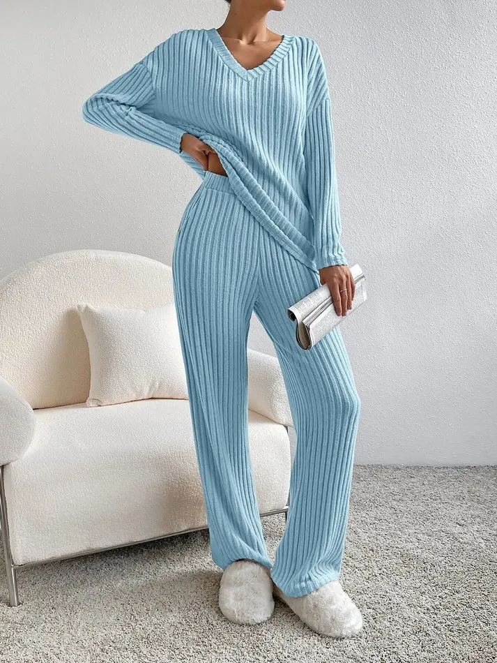 Ribbed Knit Loungewear Set
