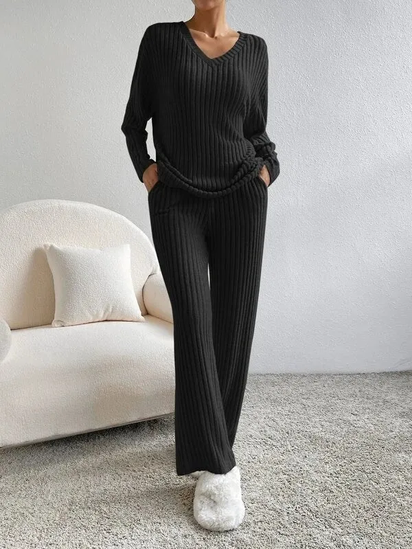 Ribbed Knit Loungewear Set