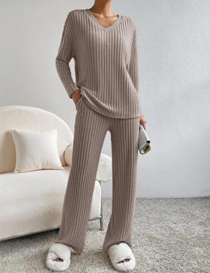 Ribbed Knit Loungewear Set