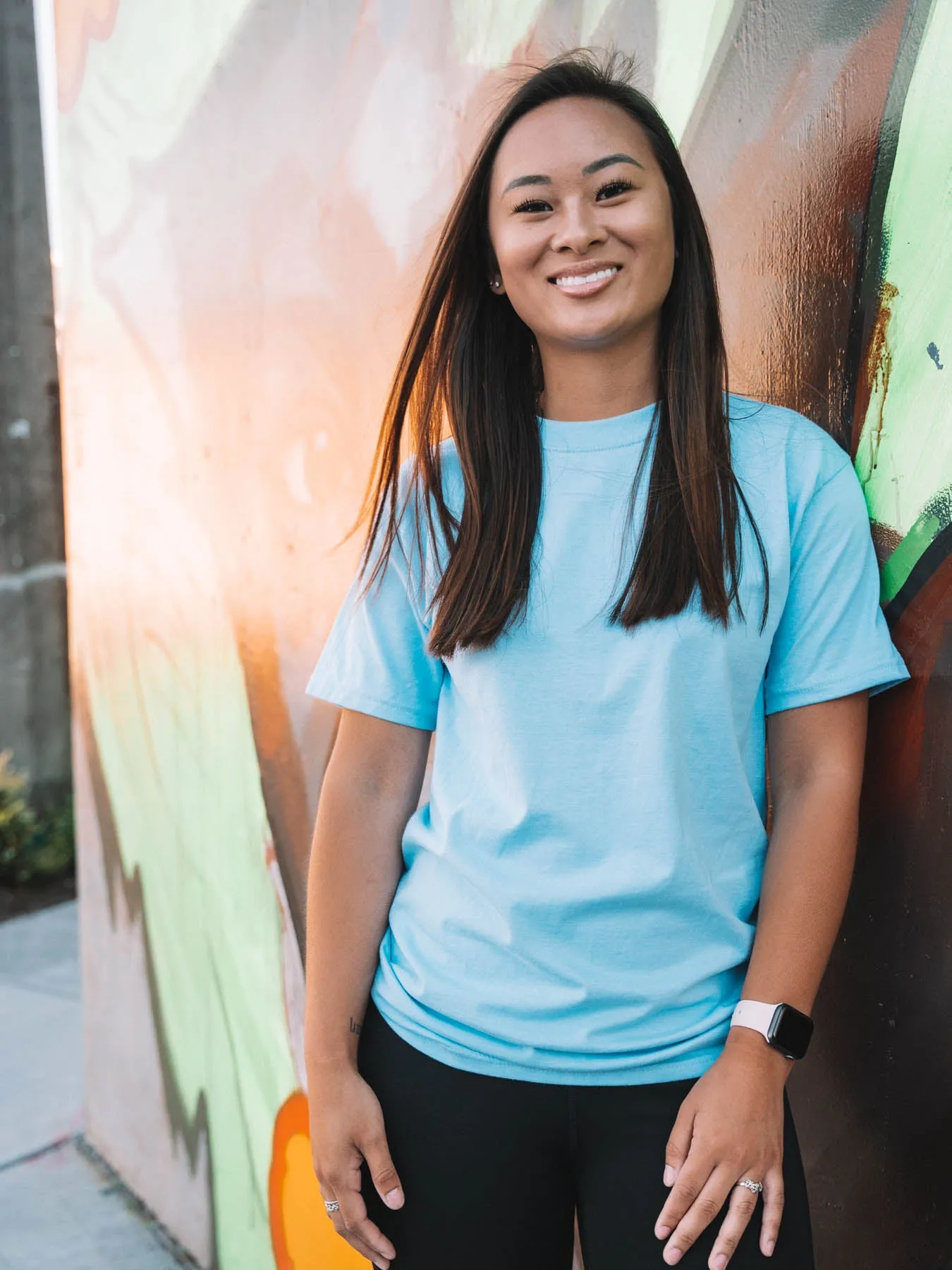 Rise Up Tee - Pacific Blue