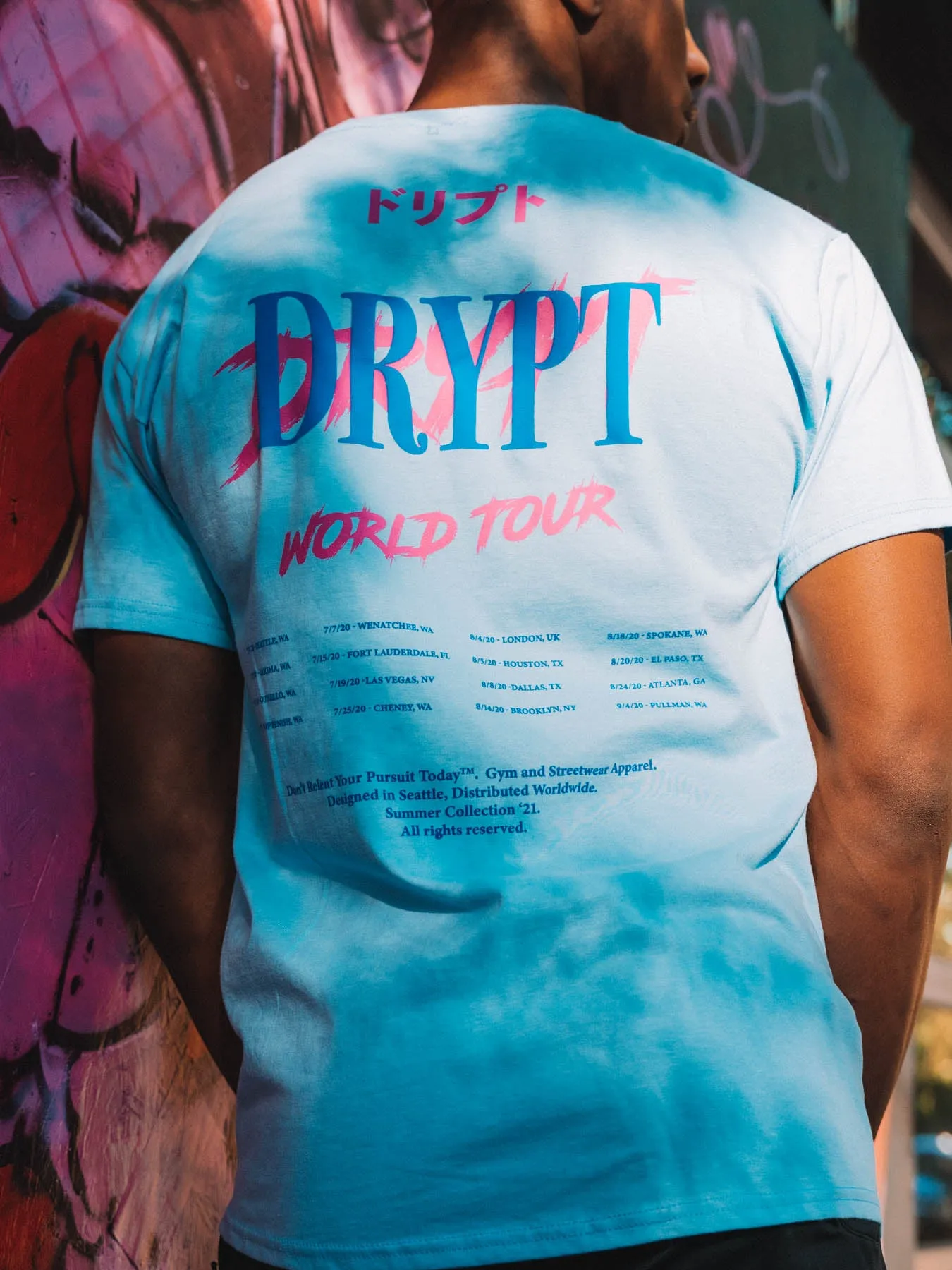 Rise Up Tee - Pacific Blue