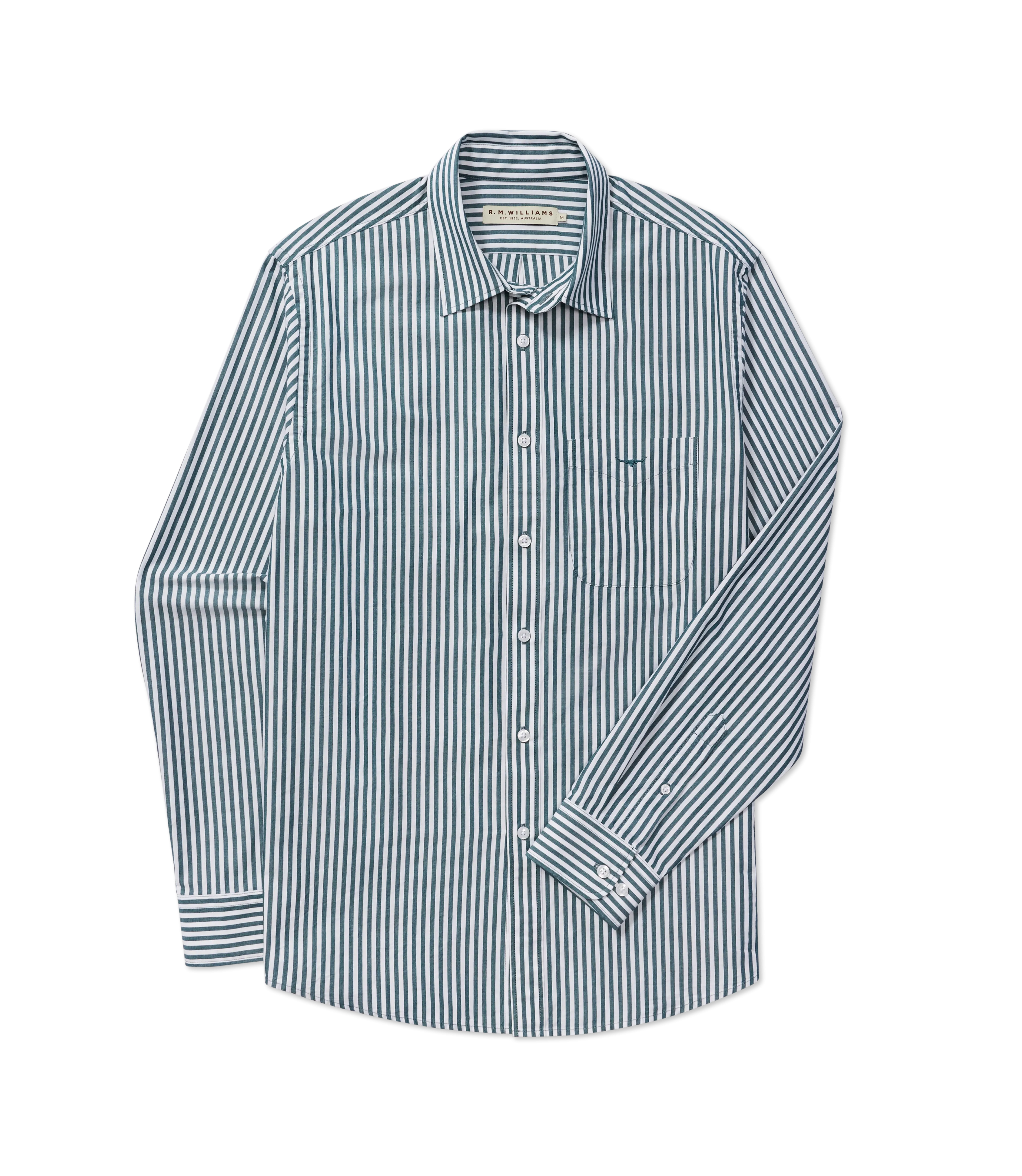 R.M. Williams Regular Shirt - Green/White