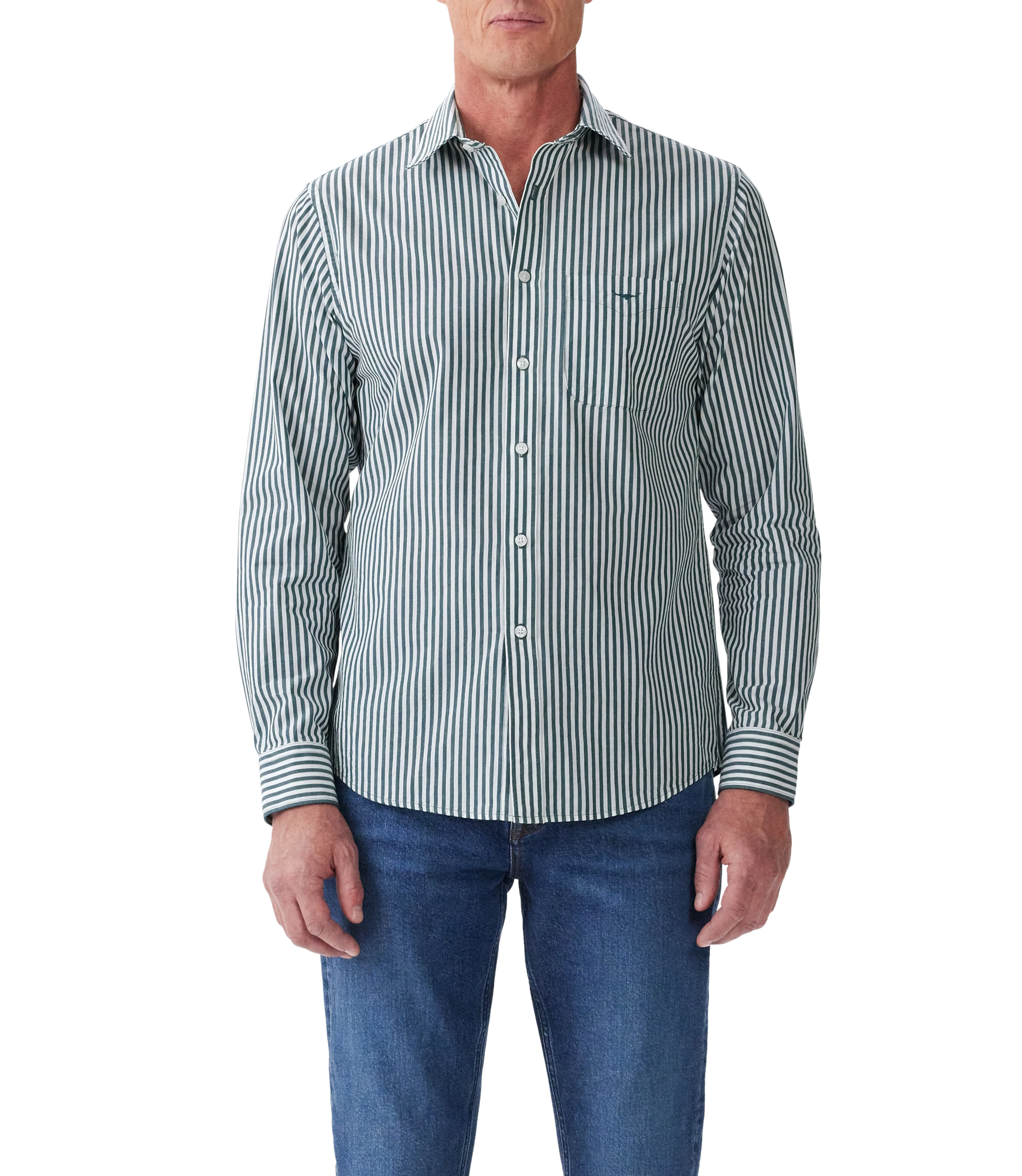 R.M. Williams Regular Shirt - Green/White