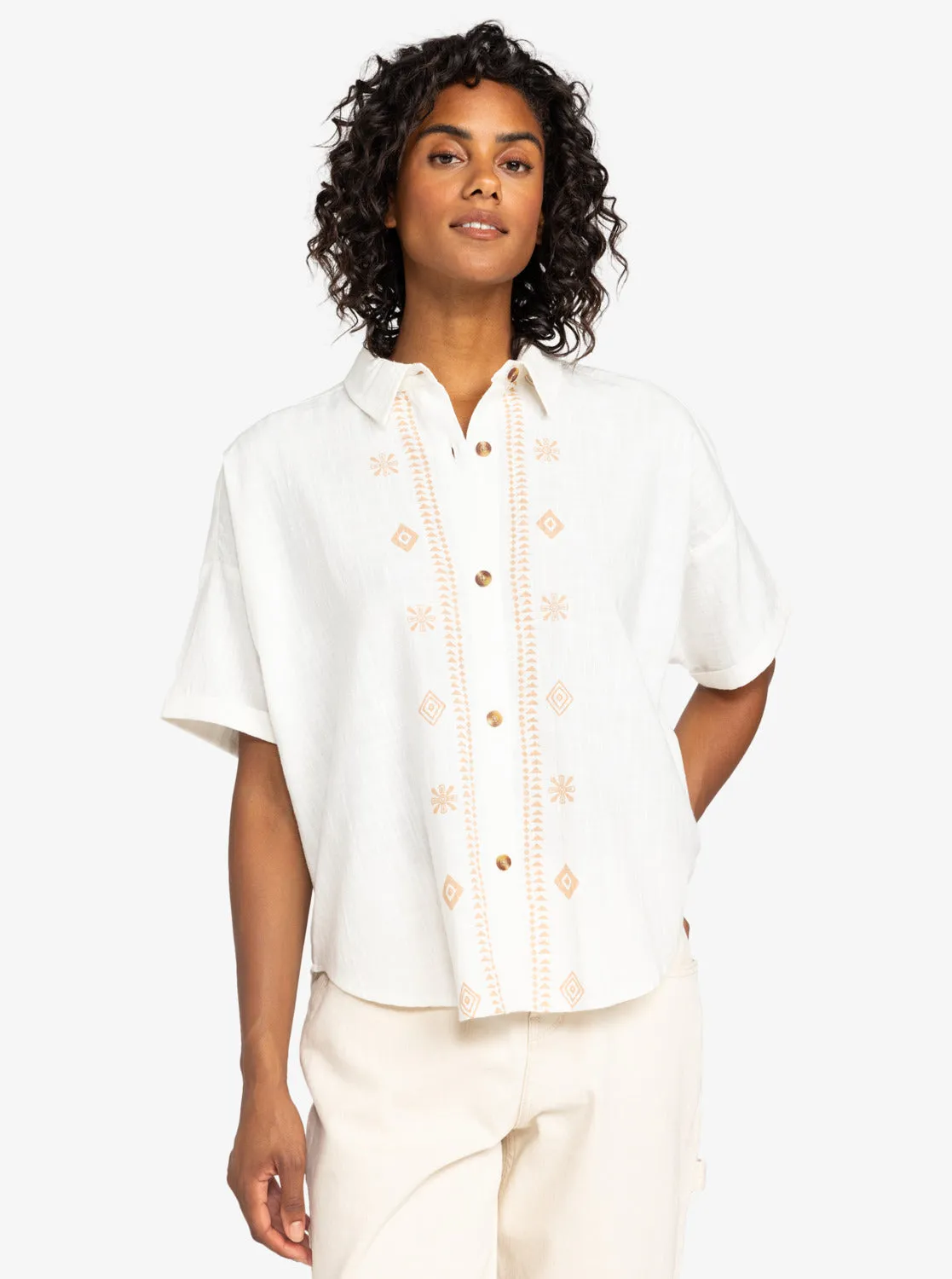 Roxy Beachy Nostalgia Shirt - Egret