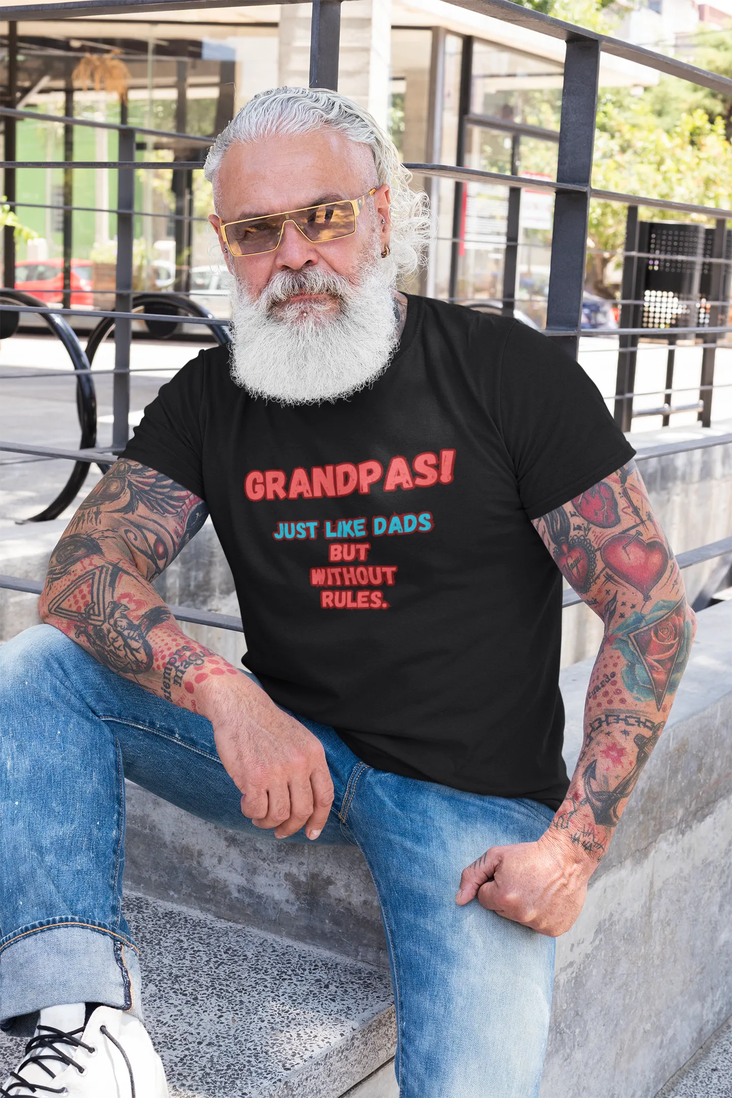 Rule-Breaking Grandpas T-shirt - Celebrate the Fun!