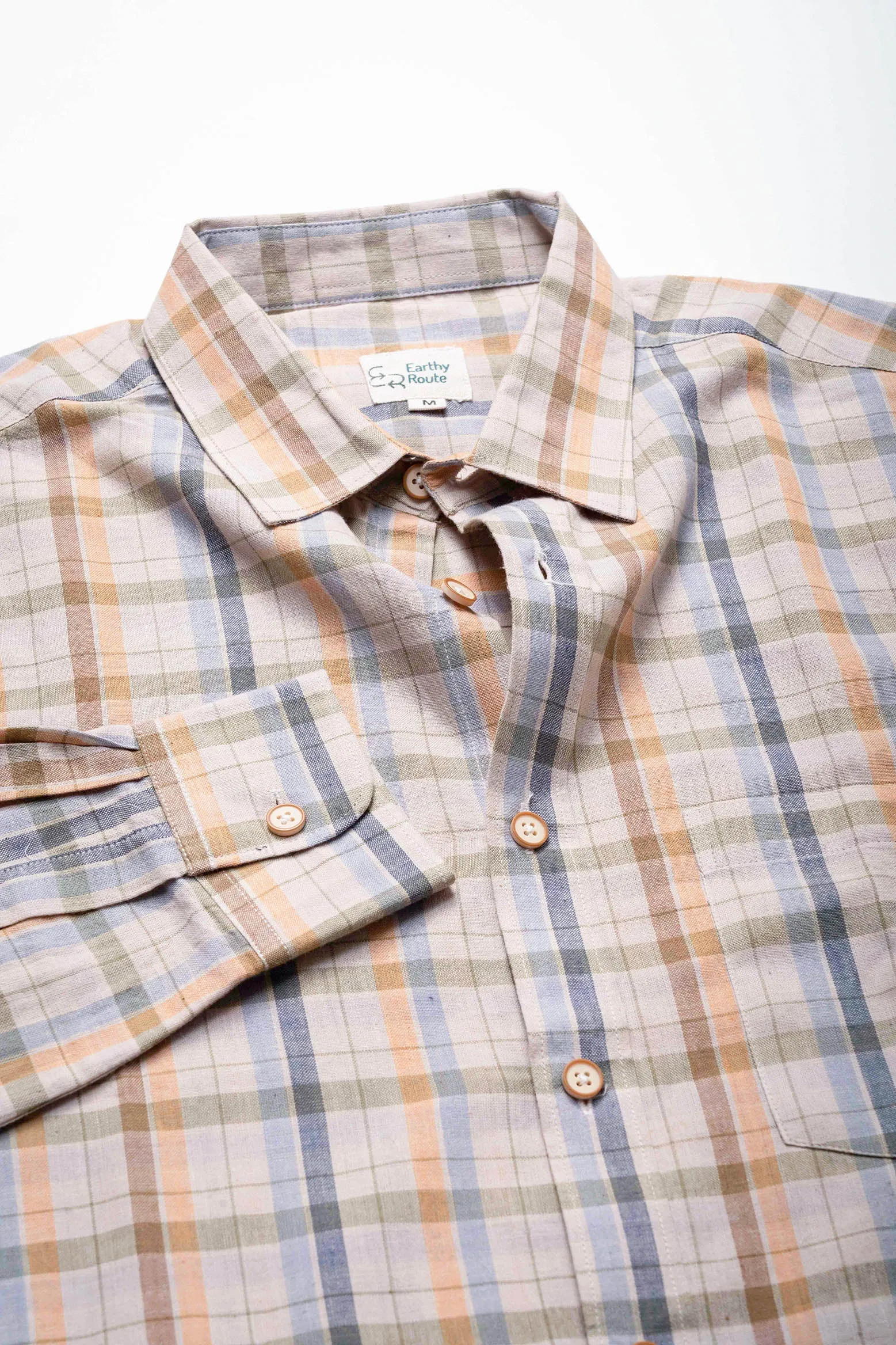 Rustic Mosaic Checks · Regular Collar · Full Sleeve Shirt