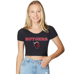 Rutgers Black Babydoll Tee