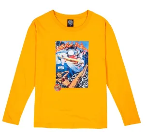 Santa Cruz Hello Steve? Womens L/S T-Shirt -  Yellow
