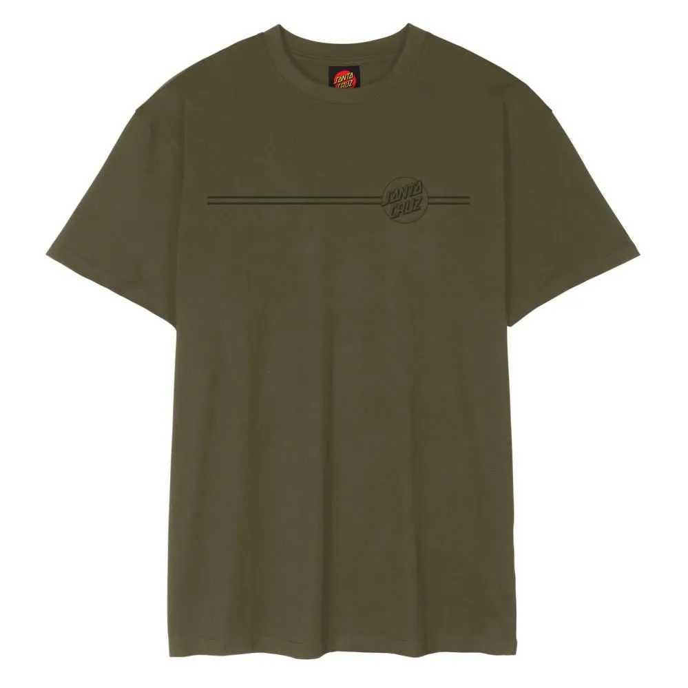 Santa Cruz T-Shirt Tonal Opus Dot Stripe T-Shirt - Uniform Green